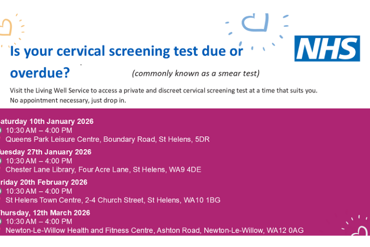 cervical screenings - st helens 2026